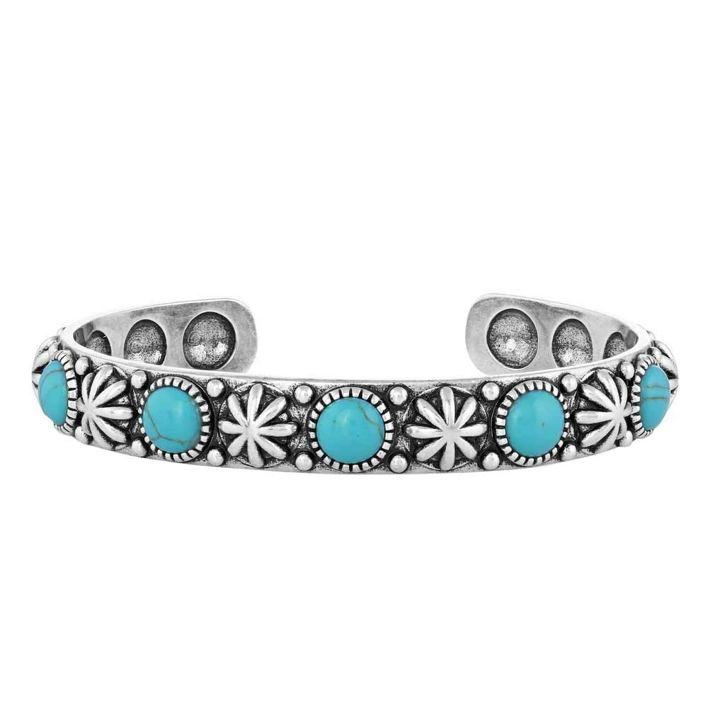 Montana Silversmiths Starbrite Stone Turquoise Silver Bracelet 1 Montana Silversmiths Starbrite Stone Turquoise Silver Bracelet