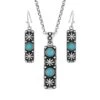 Montana Silversmiths Starbrite Stone Turquoise Silver Jewelry Set