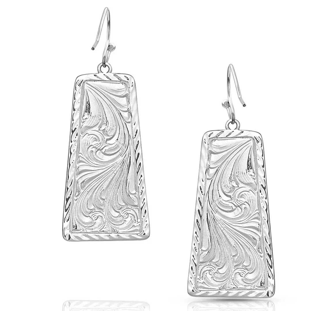 Montana Silversmiths Women's Tablet Earrings 2 Montana Silversmiths Women's Tablet Earrings - Image 2