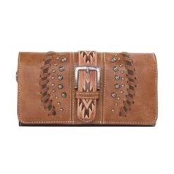 Montana West Aztec Collection Tooled Wallet