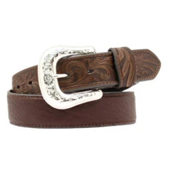 Nocona Men's Tooled Distressed Leather Belt