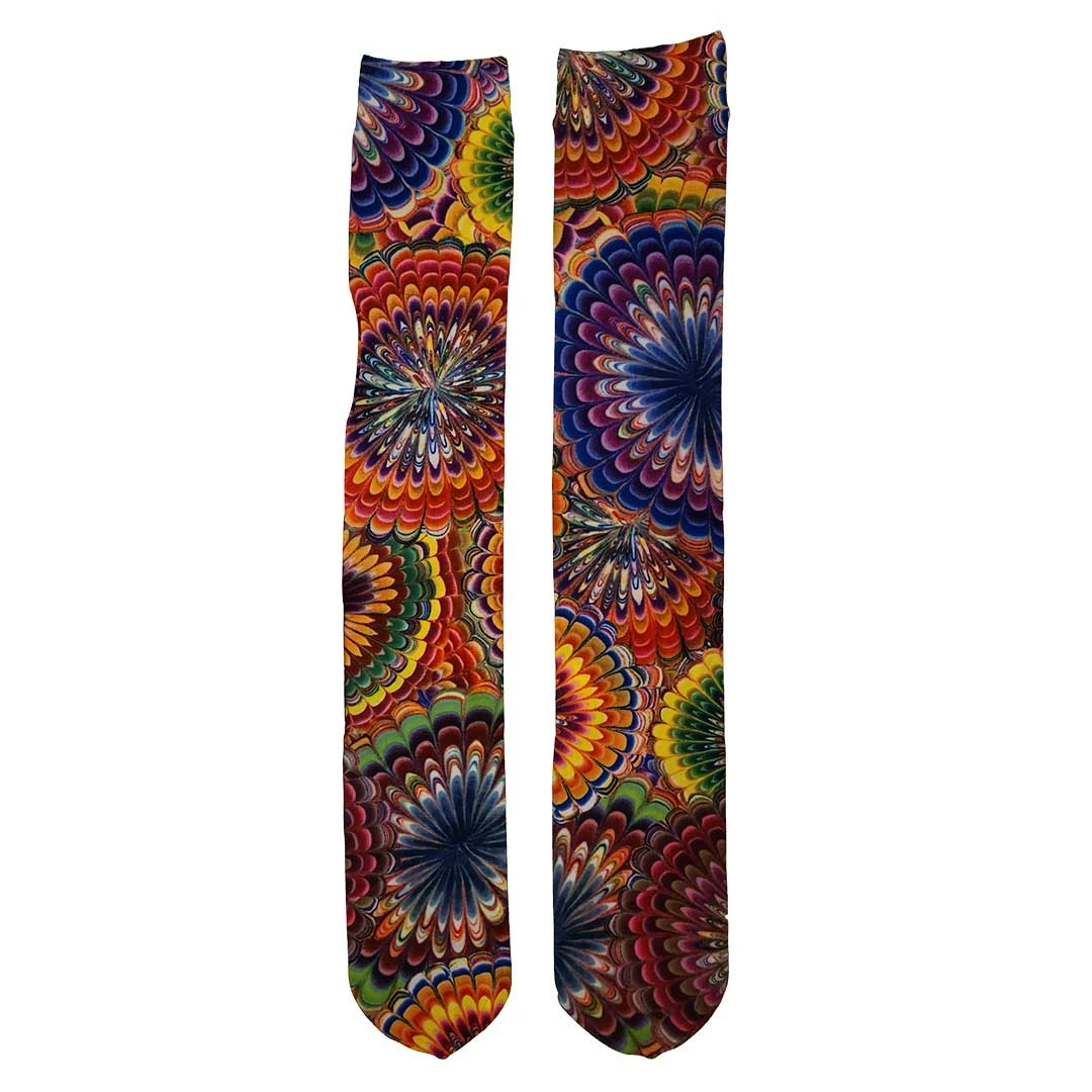 Ovation Women's Zocks Psychedelic Print Boot Socks 1 Ovation Women's Zocks Psychedelic Print Boot Socks