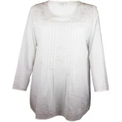 Papa Fashions Women's Embroidered Peasant Top