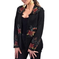 Peruvian Perfection Women's Floral Reversible Blazer -Western Cowboy Equipment Store peruvian perfection women s floral reversible blazer
