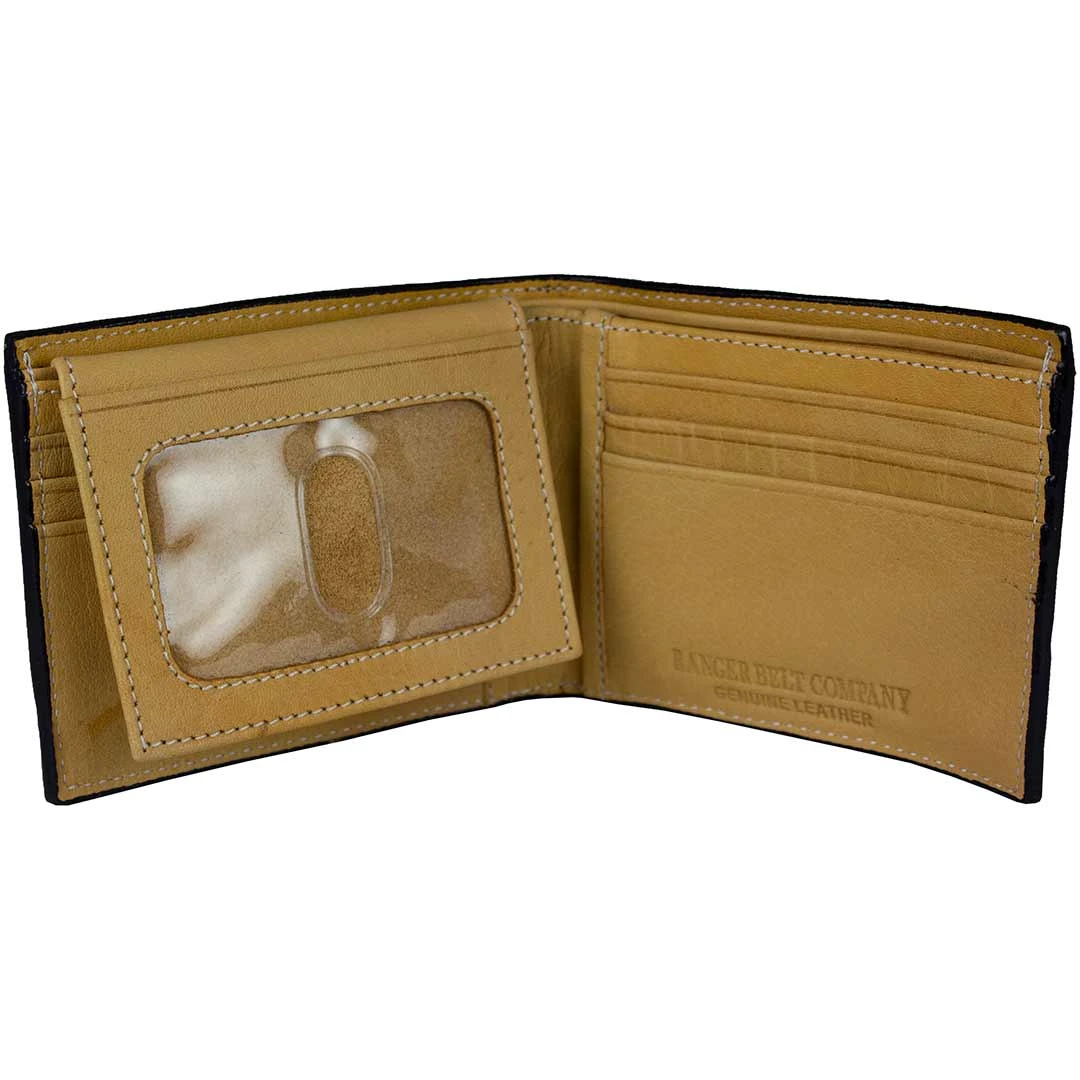 Ranger Belt Co. Men's Ostrich Skin Tooled Bifold Wallet 2 Ranger Belt Co. Men's Ostrich Skin Tooled Bifold Wallet - Image 2
