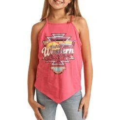 Rock & Roll Cowgirl Girls' Wild Handkerchief Tank Top