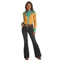 Rock & Roll Cowgirl Women's Retro Western Shirt -Western Cowboy Equipment Store rock roll cowgirl women s retro western shirt