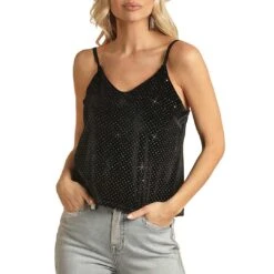 Rock & Roll Cowgirl Women's Shimmer Velvet Cami