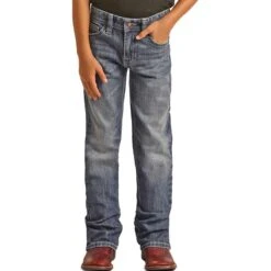 Rock & Roll Denim Boys' BB Gun Bootcut Jeans -Western Cowboy Equipment Store rock roll denim boys bb gun bootcut jeans