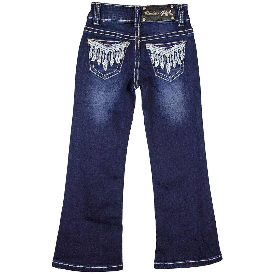 Rodeo Girl Girls' Feather Pocket Bootcut Jeans 1 Rodeo Girl Girls' Feather Pocket Bootcut Jeans