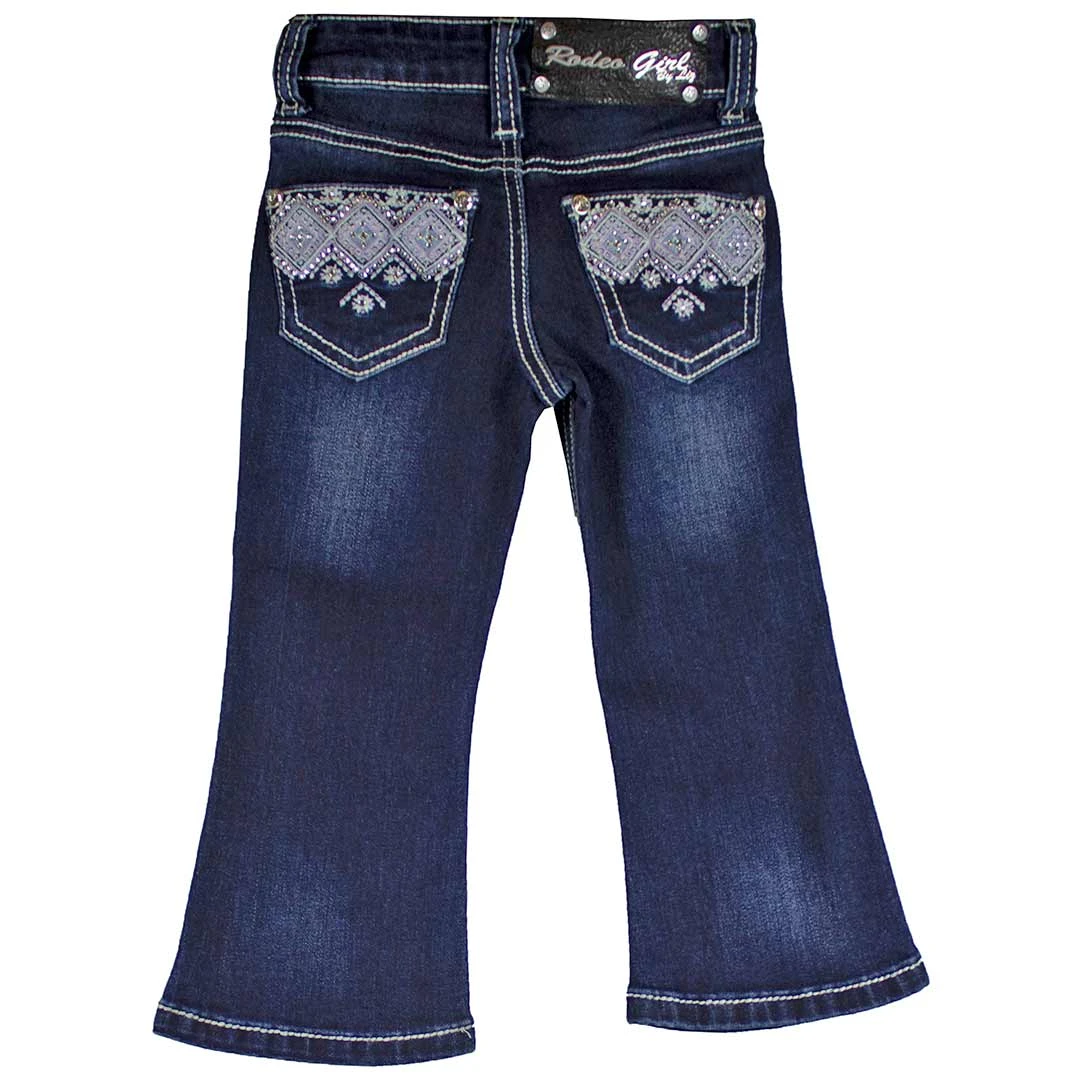 Rodeo Girl Toddler Girls' Aztec Embroidered Bootcut Jeans 1 Rodeo Girl Toddler Girls' Aztec Embroidered Bootcut Jeans