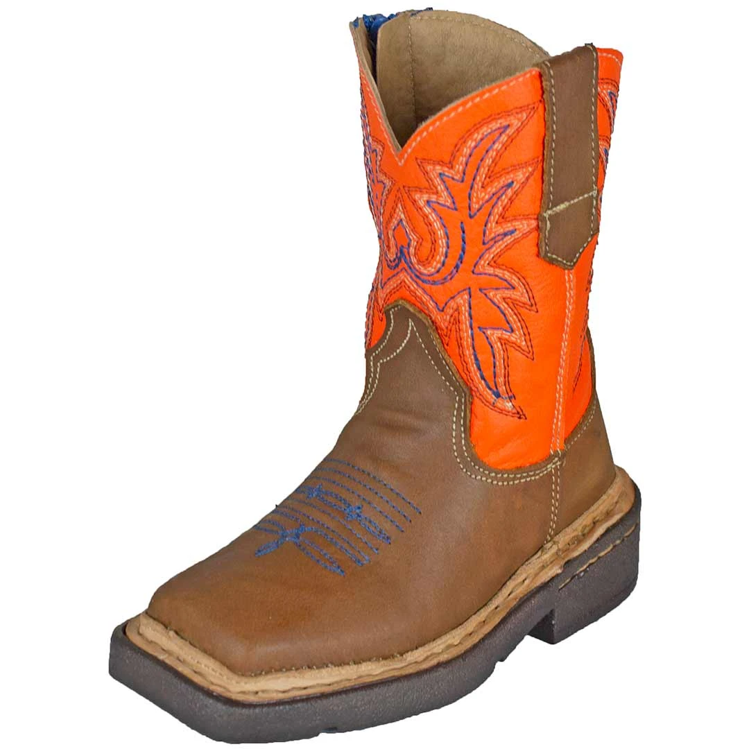 Roper Kids' Orange Shaft Cowboy Boots 1 Roper Kids' Orange Shaft Cowboy Boots