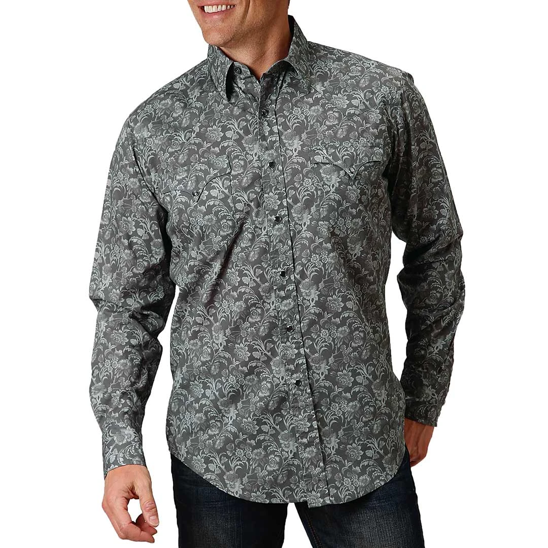 Roper Men's Floral Print Snap Shirt 1 Roper Men's Floral Print Snap Shirt