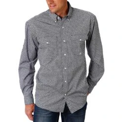 Roper Men's Mini Clover Print Button-Down Shirt