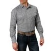 Roper Men's Mini Floral Print Snap Shirt
