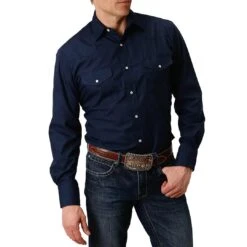 Roper Men's Solid Snap Shirt