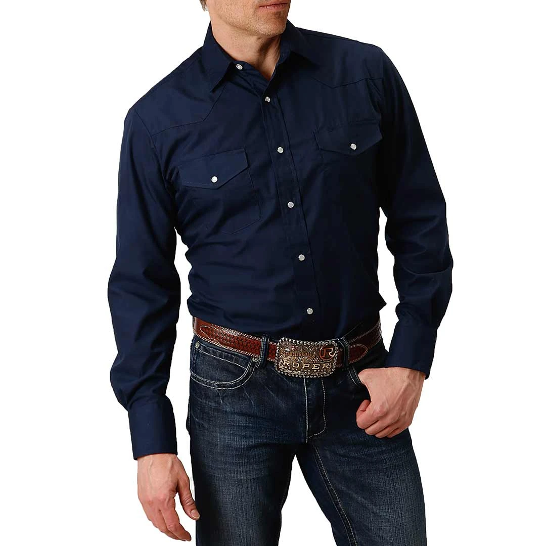 Roper Men's Solid Snap Shirt 1 Roper Men's Solid Snap Shirt