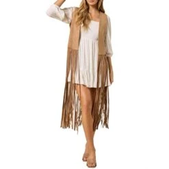 Saints & Hearts Women's Long Fringe Suede Vest 5 Saints & Hearts Women's Long Fringe Suede Vest -Western Cowboy Equipment Store saints hearts women s long fringe suede vest