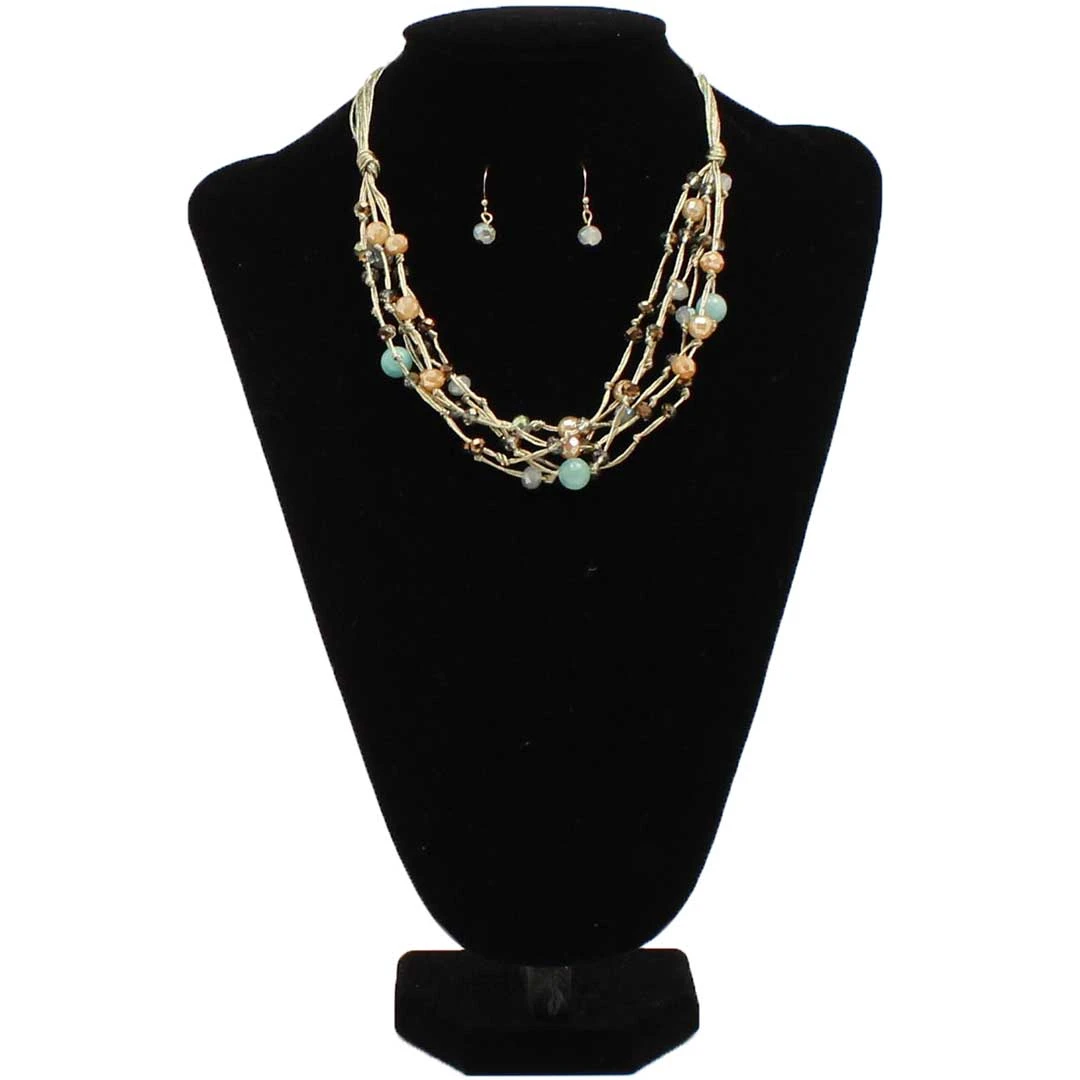 Silver Strike Multi-Layer Beaded Rope Jewelry Set 1 Silver Strike Multi-Layer Beaded Rope Jewelry Set