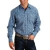 Stetson Men's Floral Print Snap Shirt