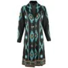 Time Of The West Women's Aztec Collared Duster Cardigan