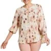 Tribal Women's 3/4 Sleeve Sunset Blouse