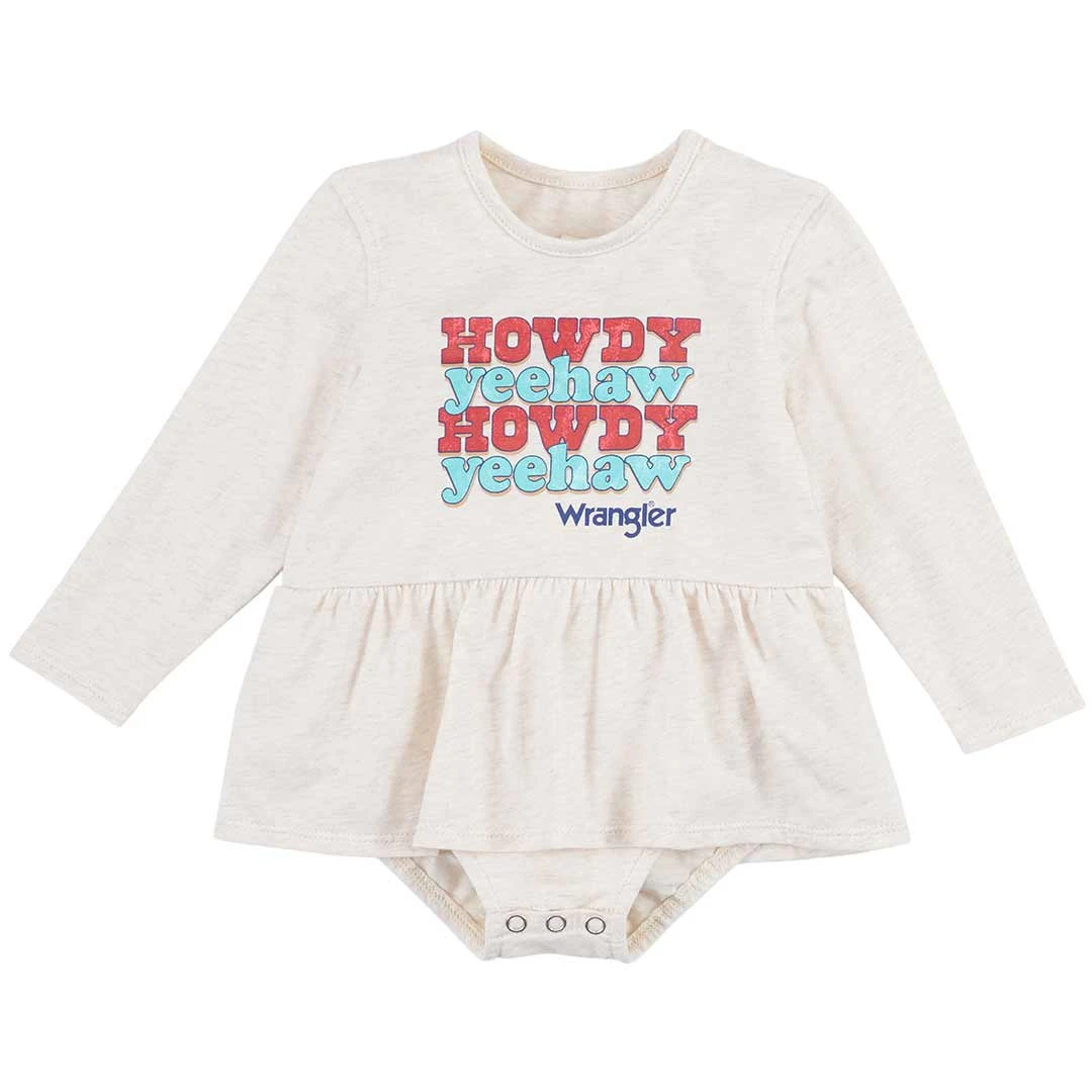 Wrangler Baby Girls' Howdy Yeehaw Flounce Bodysuit 1 Wrangler Baby Girls' Howdy Yeehaw Flounce Bodysuit