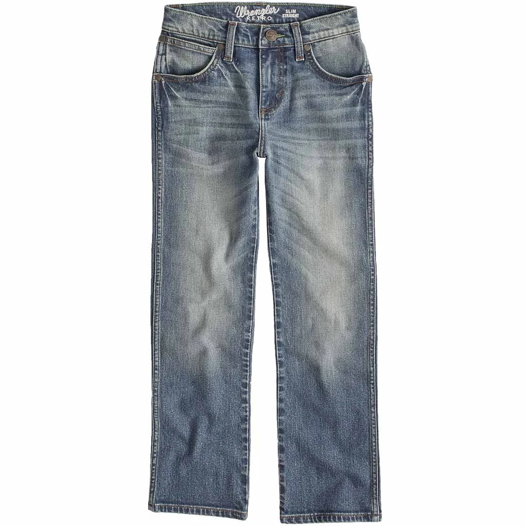 Wrangler Boys' Retro Slim Straight Leg Jeans (1-7) 2 Wrangler Boys' Retro Slim Straight Leg Jeans (1-7) - Image 2