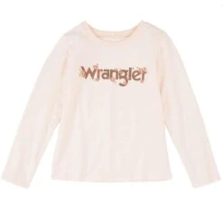 Wrangler Girls' Floral Logo Long Sleeve T-shirt