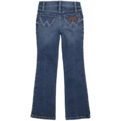 Wrangler Girls' Premium Patch Bootcut Jeans