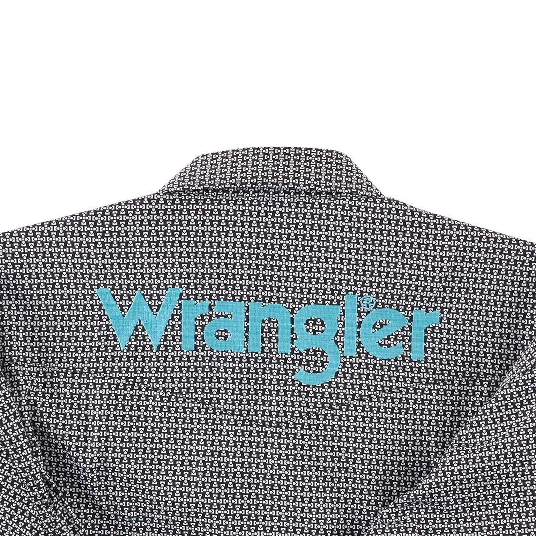 Wrangler Men's Logo Cross Print Snap Shirt 4 Wrangler Men's Logo Cross Print Snap Shirt - Image 4
