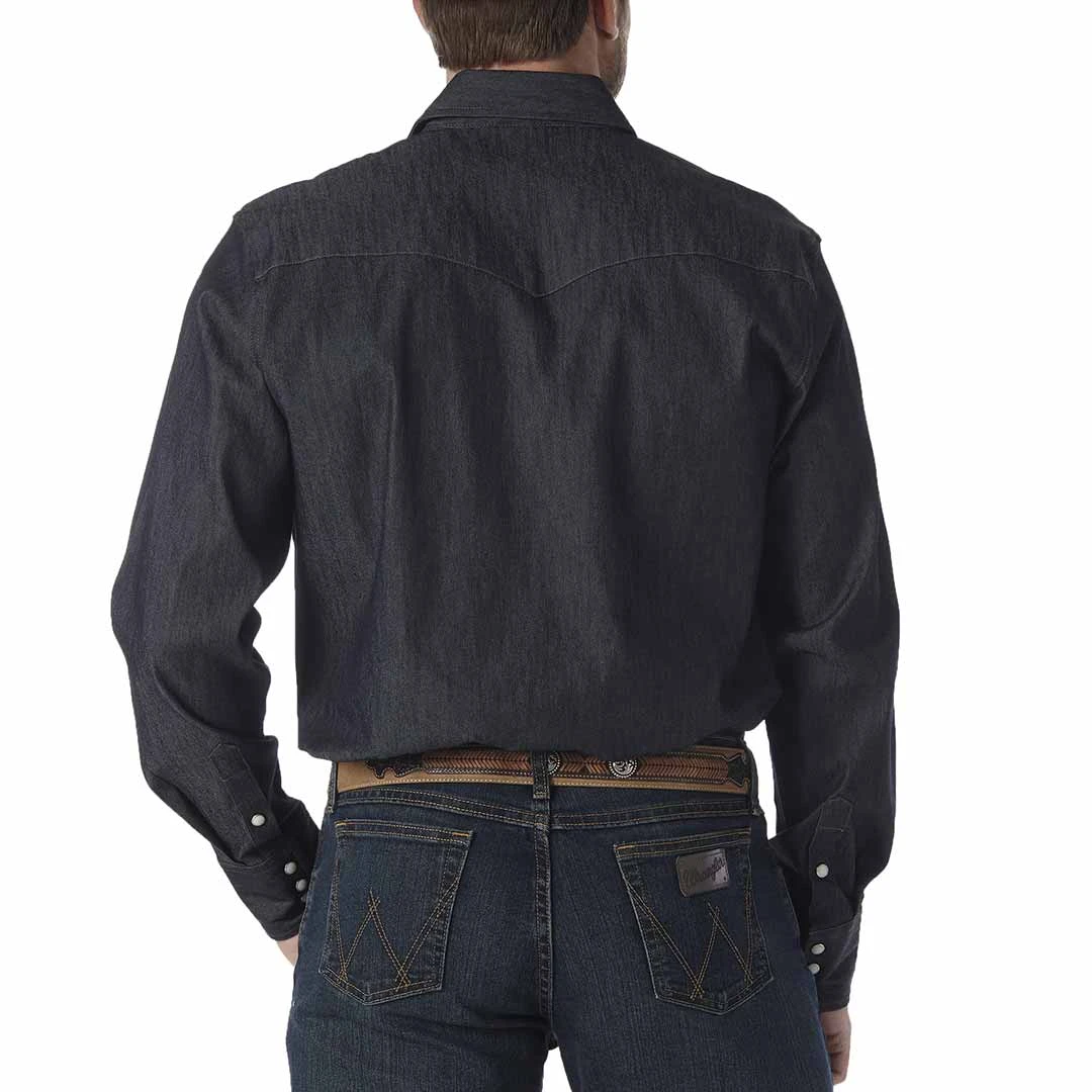 Wrangler Men's Premium Cowboy Cut Denim Work Shirt 2 Wrangler Men's Premium Cowboy Cut Denim Work Shirt - Image 2