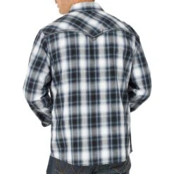 Western Cowboy Equipment Store -Western Cowboy Equipment Store wrangler men s rock 47 embroidered plaid snap shirt