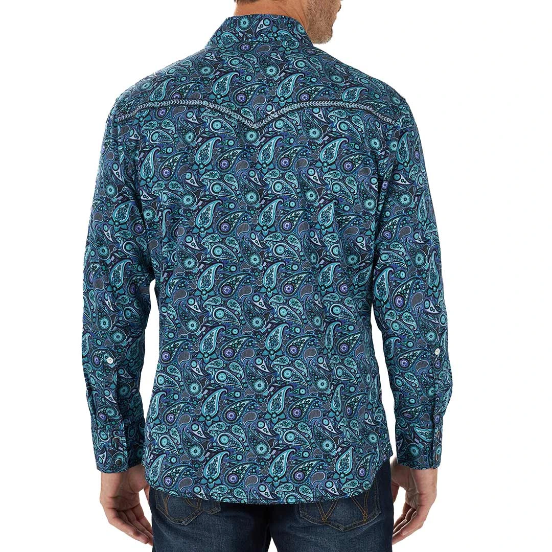 Wrangler Men's Rock 47 Paisley Print Snap Shirt 2 Wrangler Men's Rock 47 Paisley Print Snap Shirt - Image 2