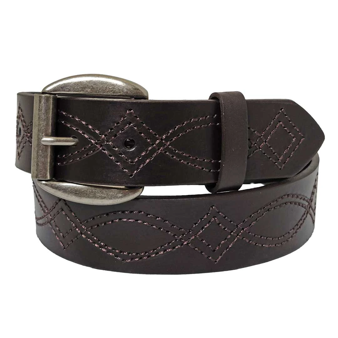 Wrangler Men's Roller Buckle Leather Belt 1 Wrangler Men's Roller Buckle Leather Belt