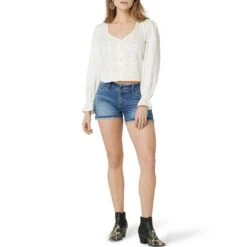 Wrangler Women's Retro Boho Crochet Button Blouse -Western Cowboy Equipment Store wrangler women s retro boho crochet button blouse