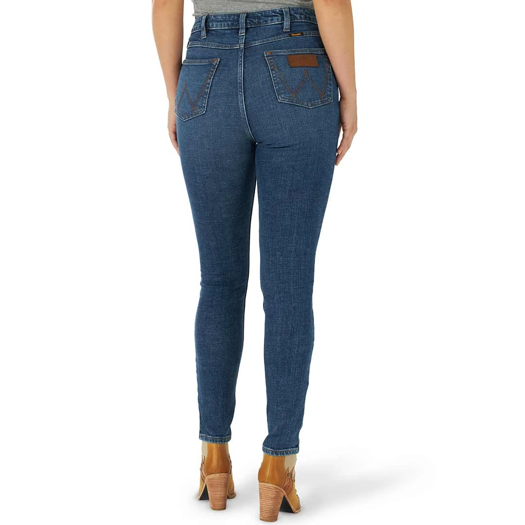 Wrangler Women's Retro High Rise Skinny Green Jeans 1 Wrangler Women's Retro High Rise Skinny Green Jeans