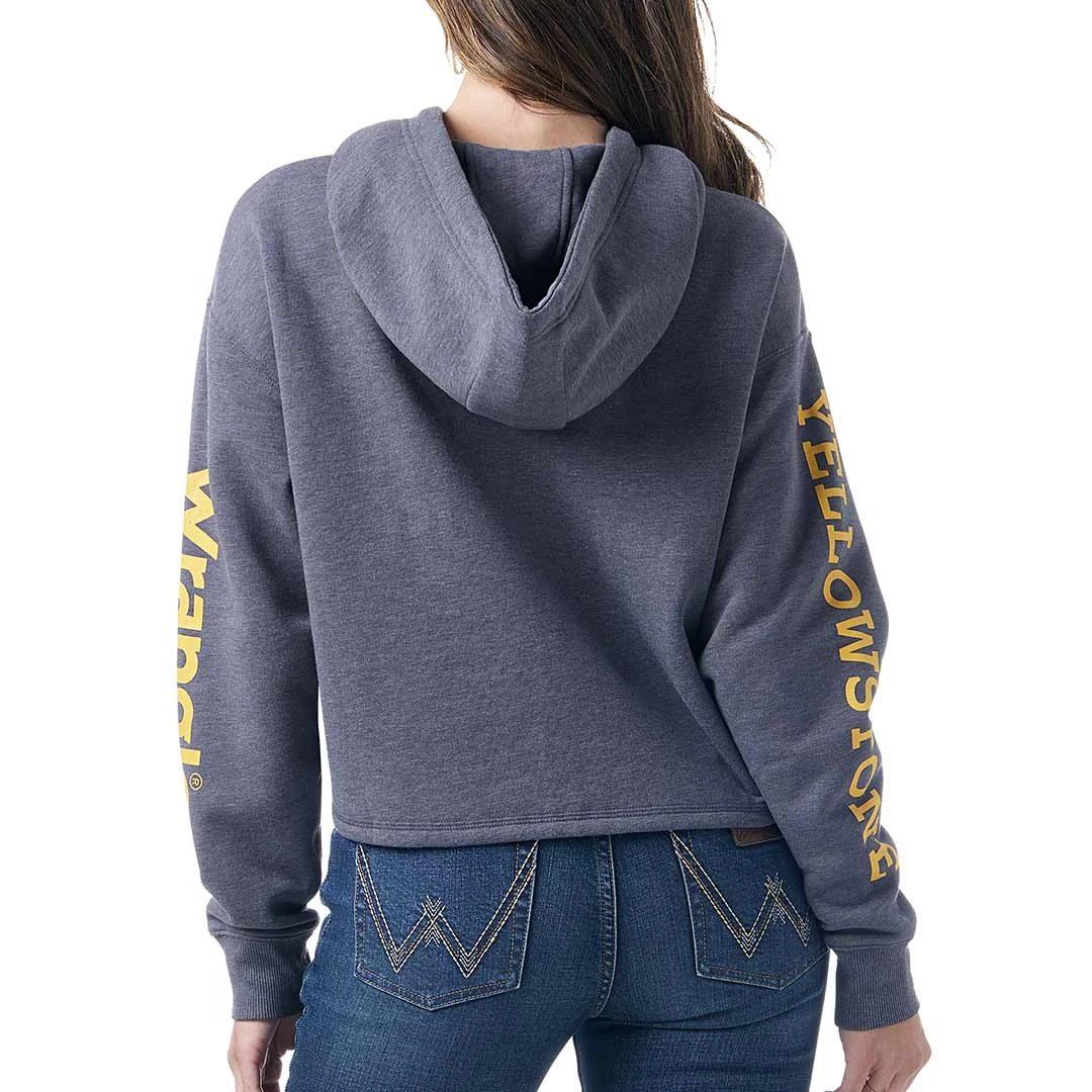 Wrangler X Yellowstone Women's Dutton Ranch Cropped Hoodie 2 Wrangler X Yellowstone Women's Dutton Ranch Cropped Hoodie - Image 2