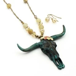 Wyo-Horse Women's Steer Skull Jewelry Set